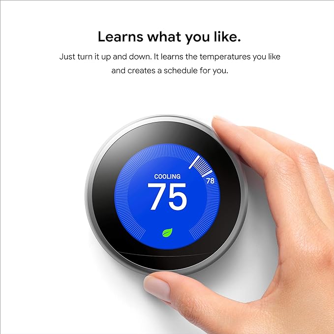 Google Nest Learning Thermostat with temperature control